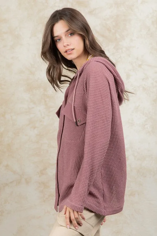 Mauve Waffle Knit Top