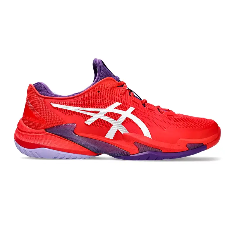 Men's Asics Court FlyteFoam 3 Novak, Classic Red/White, 9.5 D Medium