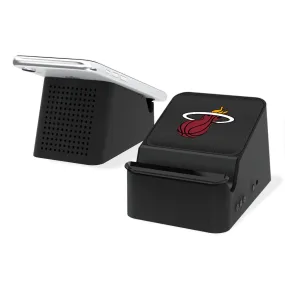 Miami Heat Linen Wireless Charging Station and Bluetooth Speaker