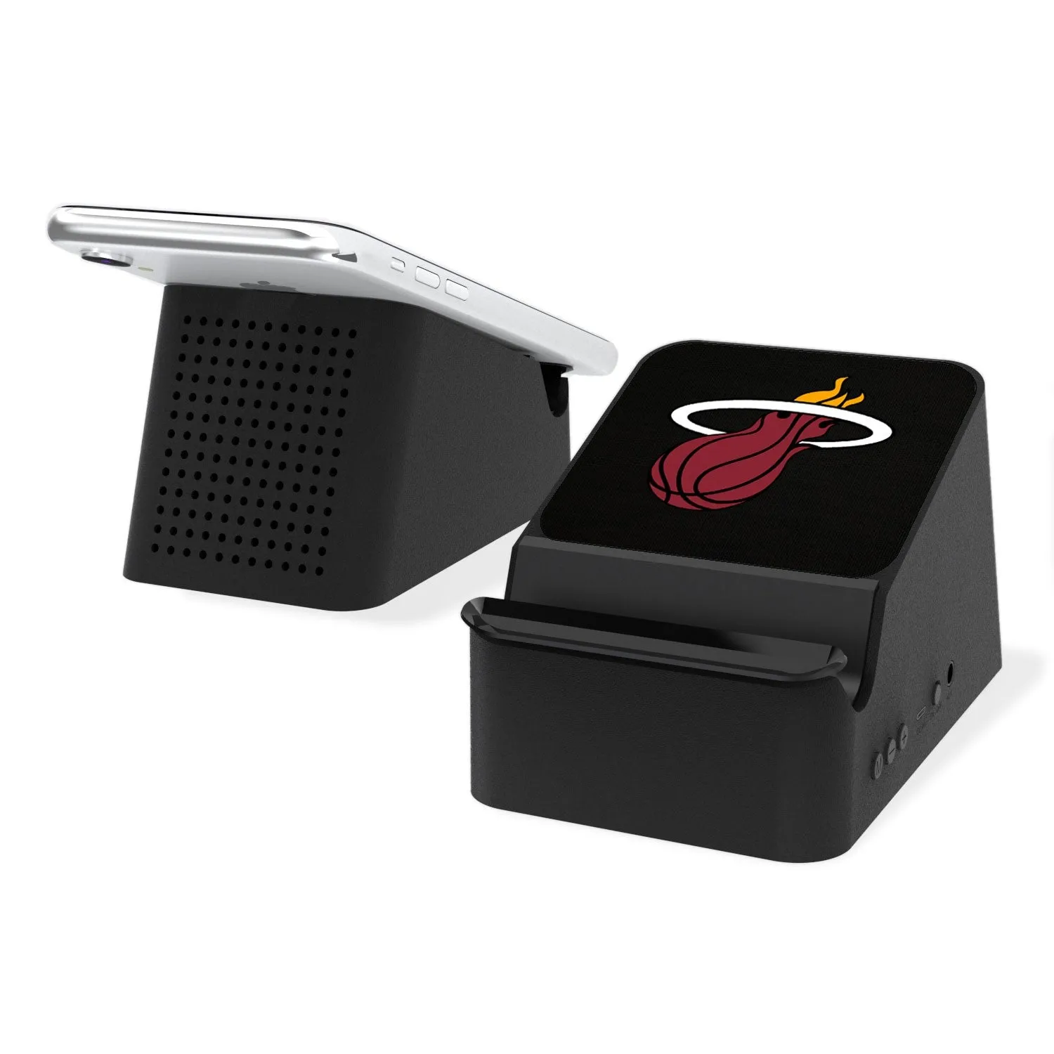 Miami Heat Solid Wireless Charging Station and Bluetooth Speaker