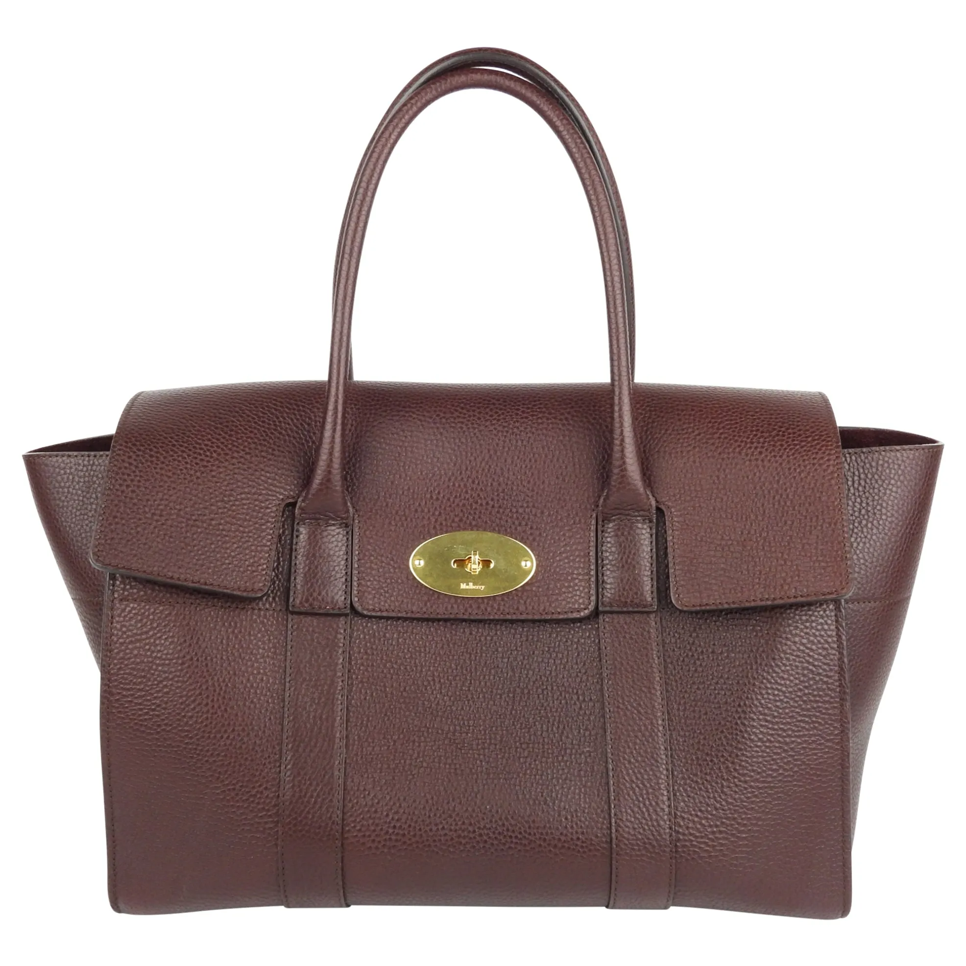 Mulberry Oxblood Grained Leather Large Bayswater Tote Bag