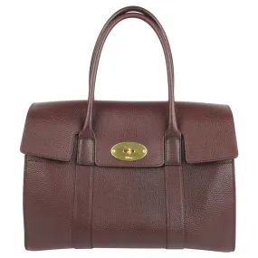 Mulberry Oxblood Grained Leather Large Bayswater Tote Bag