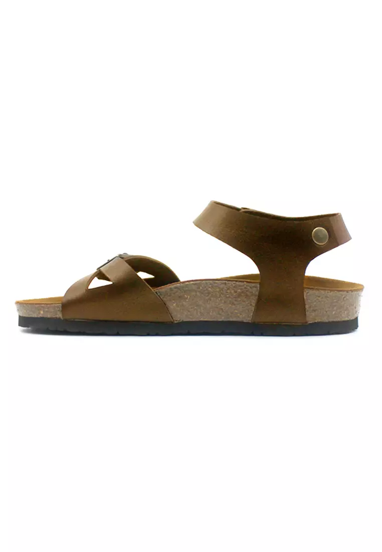 Naples - Camel Leather Sandals & Flip Flops