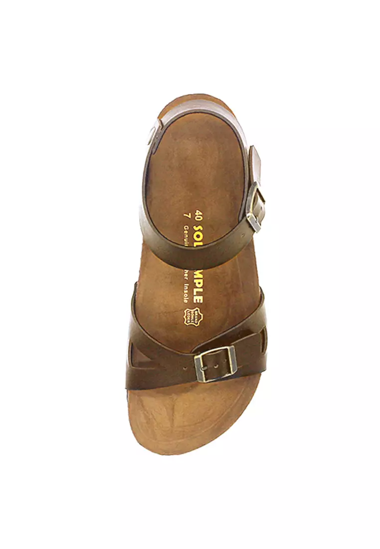 Naples - Camel Leather Sandals & Flip Flops