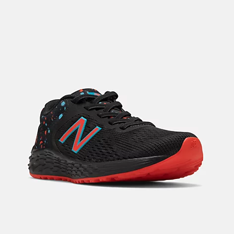 New Balance Little Kids Arishi Slip-on Tennis Shoe PAARIGV2- Black/Red/Blue