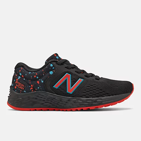 New Balance Little Kids Arishi Slip-on Tennis Shoe PAARIGV2- Black/Red/Blue