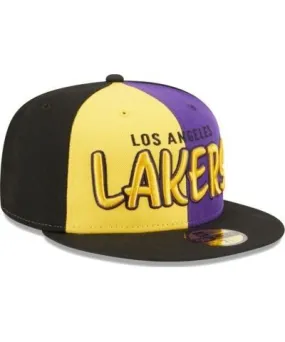 New Era Men's NBA Black/Gold Los Angeles Lakers Pop Front 59FIFTY Fitted Hat