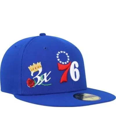 New Era Men's NBA Philadelphia 76ers Crown Champs 59FIFTY Fitted Hat