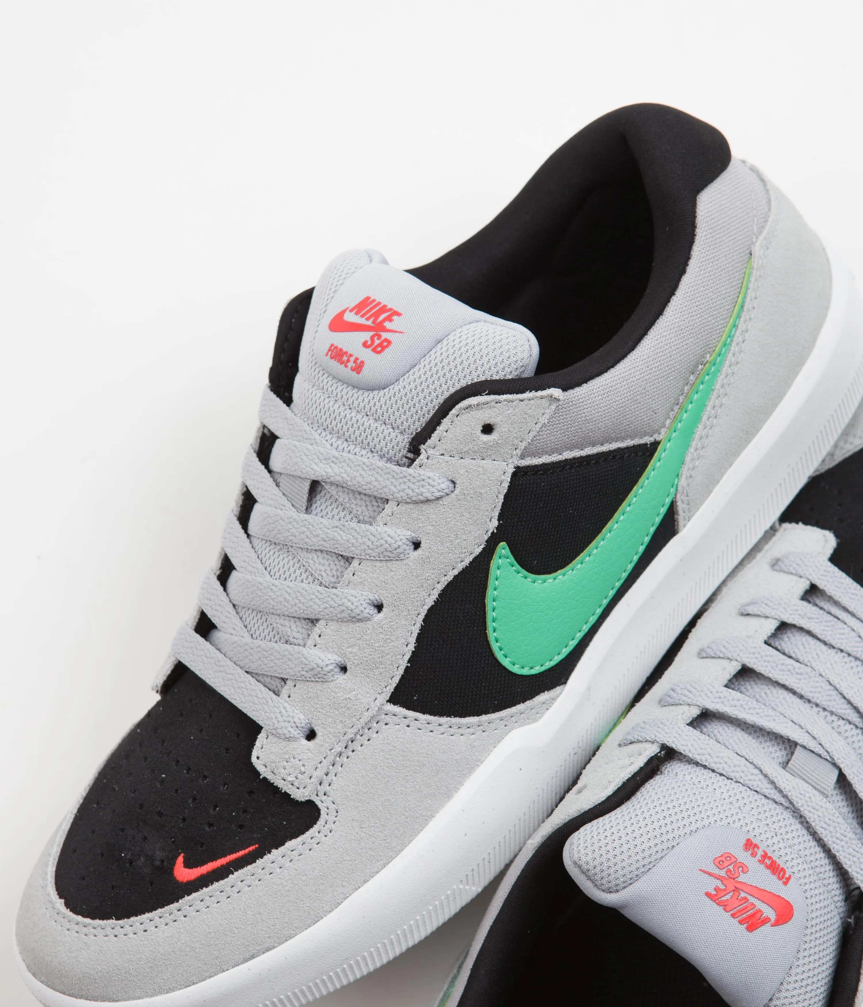 Nike SB Force 58 Shoes - Wolf Grey / Light Menta - Black - Wolf Grey