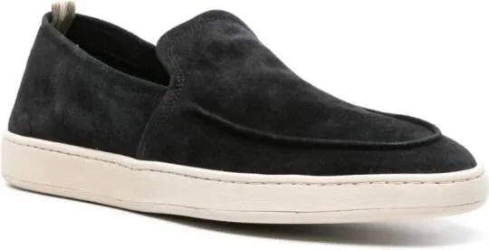 Officine Creative slip-on suede sneakers Black