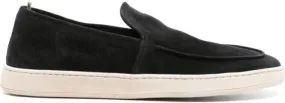 Officine Creative slip-on suede sneakers Black