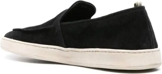 Officine Creative slip-on suede sneakers Black