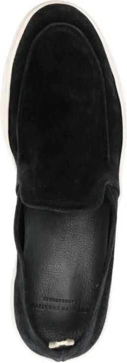 Officine Creative slip-on suede sneakers Black