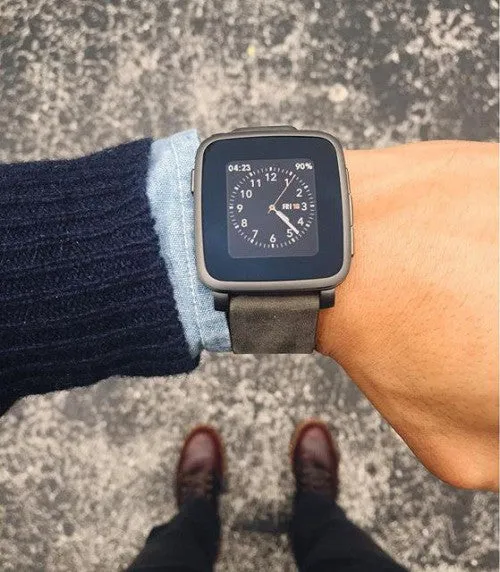 Pebble Time Steel Smart Watch for Apple/Android Devices