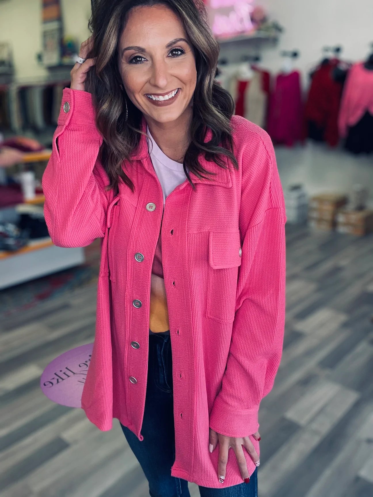 Pink Shacket