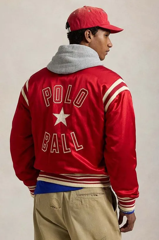 Polo Ralph Lauren jacket Varsity Jacket men's red color 710949940