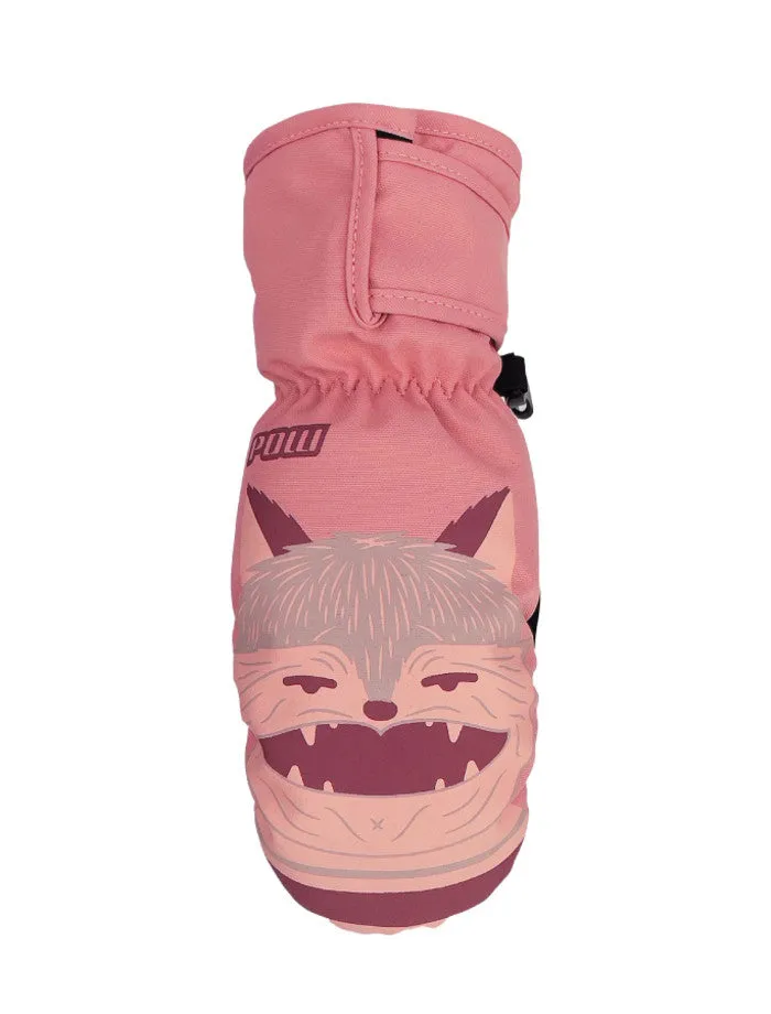 POW Critter Kids' Mittens - Geranium Pink - 2023