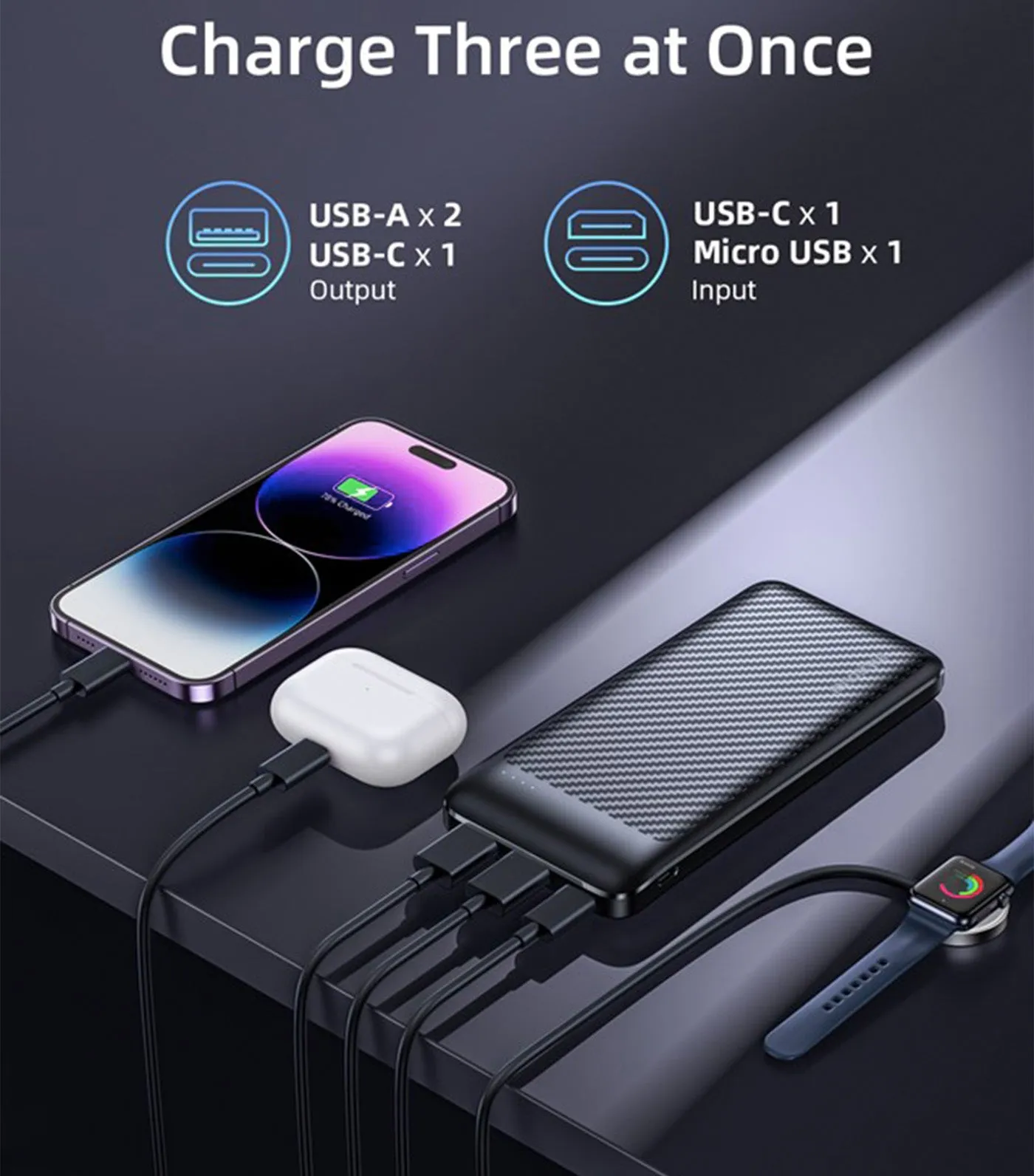 PowerSmart + Power Bank 20W 10000mAh Black