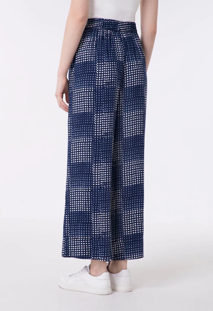 Printed Elastic Waist Culottes