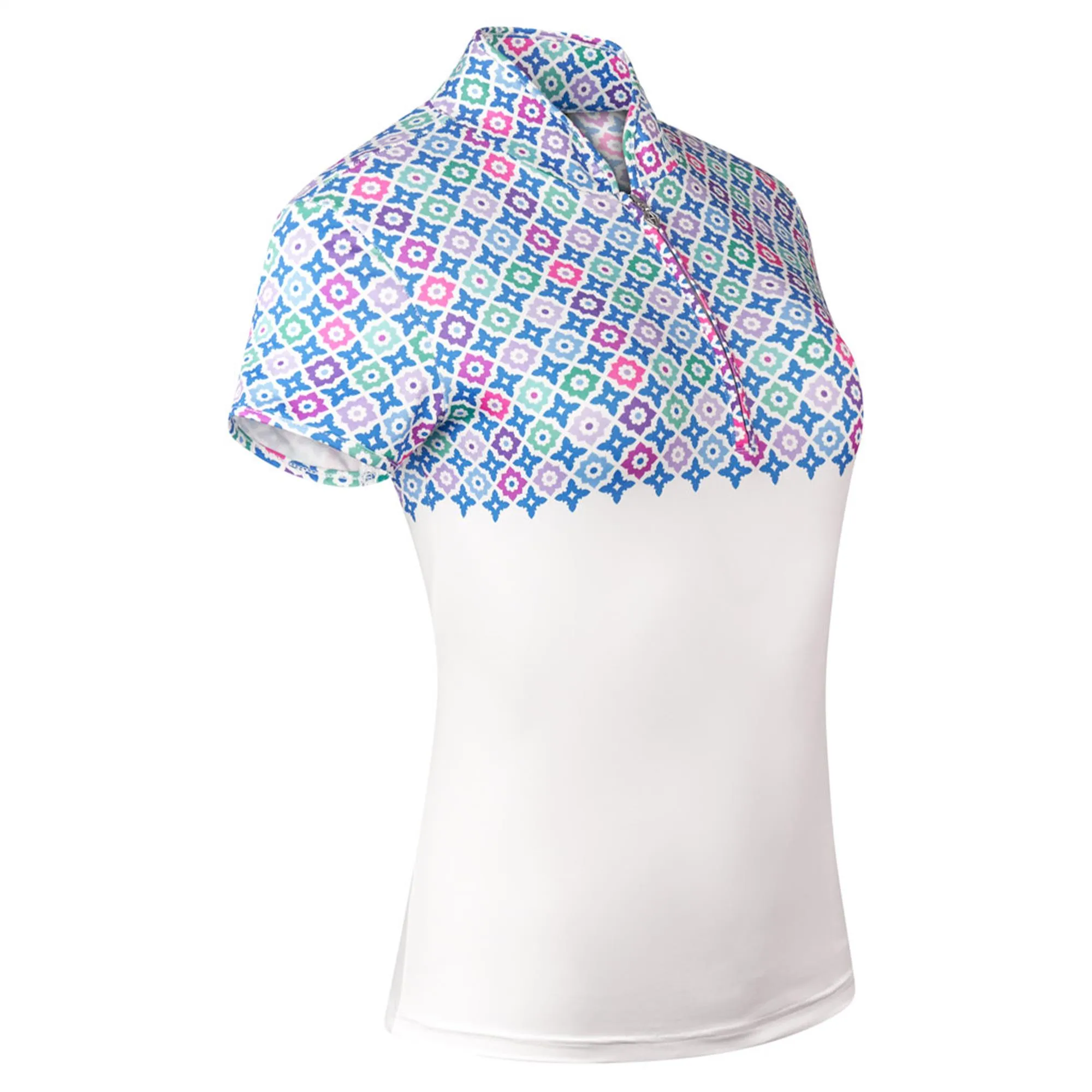 Pure Golf Truth Ladies Golf Polo Shirt Geo Flower