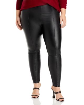 Seamed Faux Leather Leggings