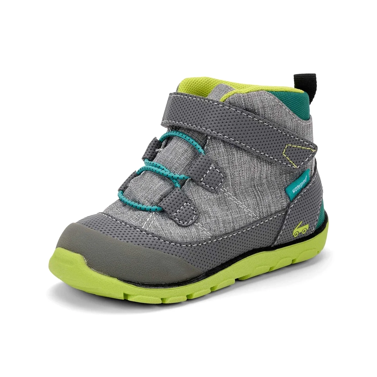 See Kai Run Toddler's Sam 2 Grey/Lime Waterproof