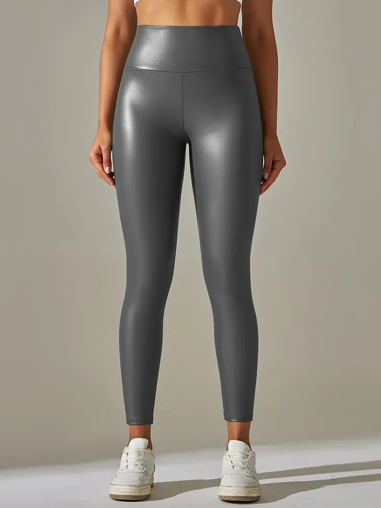 Sexy PU Leather Leggings for Women with Push-Up Effect on Hips