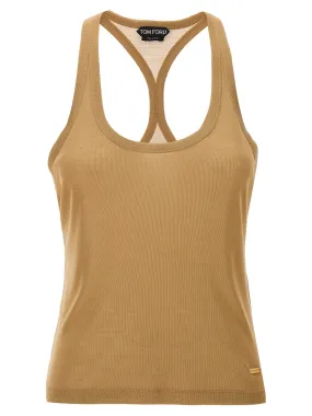 Silk Tank Top Tops Gold