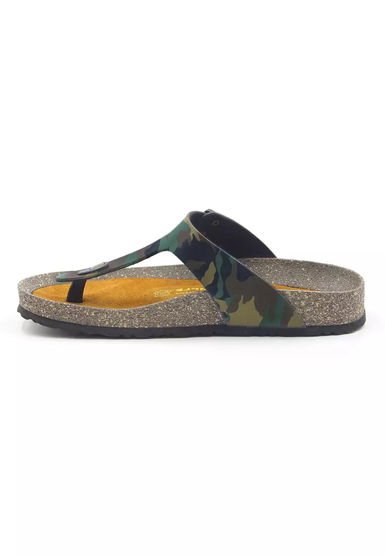 SoleSimple Berlin - Camouflage Leather Sandals & Flip Flops & Slipper