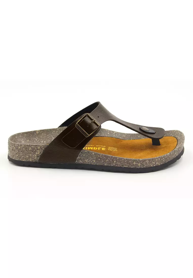 SoleSimple Berlin - Dark Brown Leather Sandals & Flip Flops & Slipper