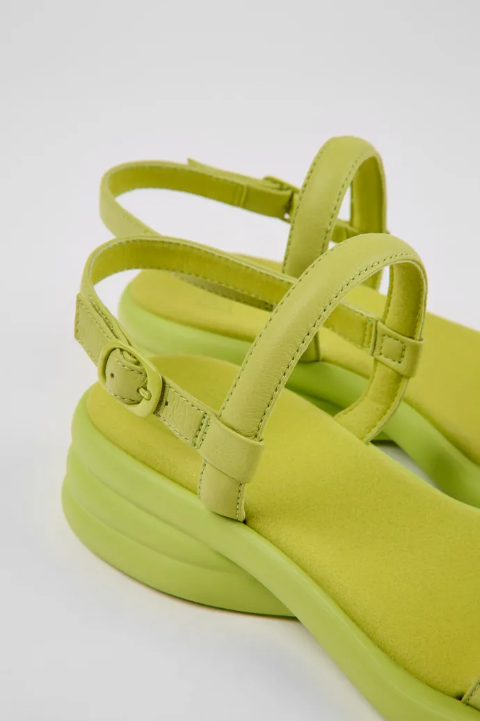 Spiro Green leather sandals for women