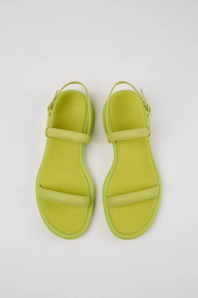 Spiro Green leather sandals for women