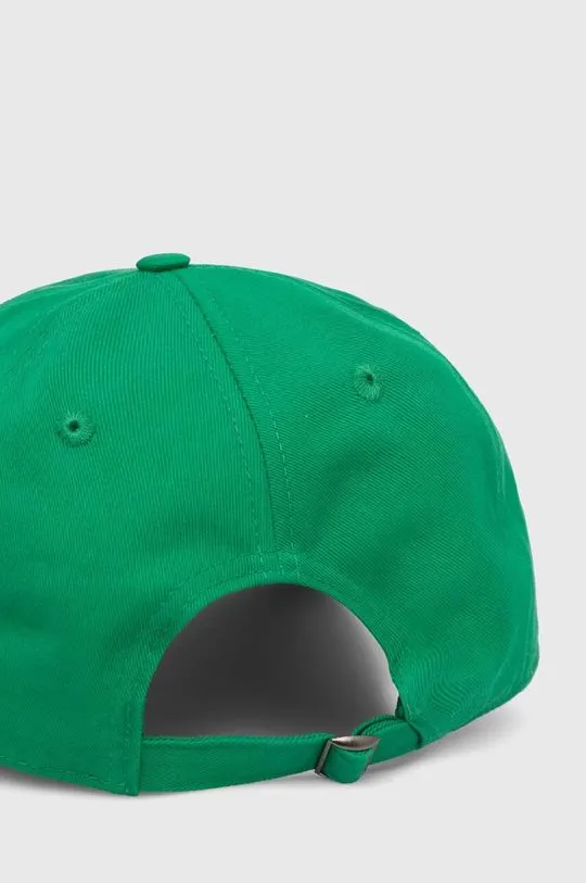 Sporty & Rich cotton baseball cap 1800 Health Embroidered Hat green color AC039S405HV