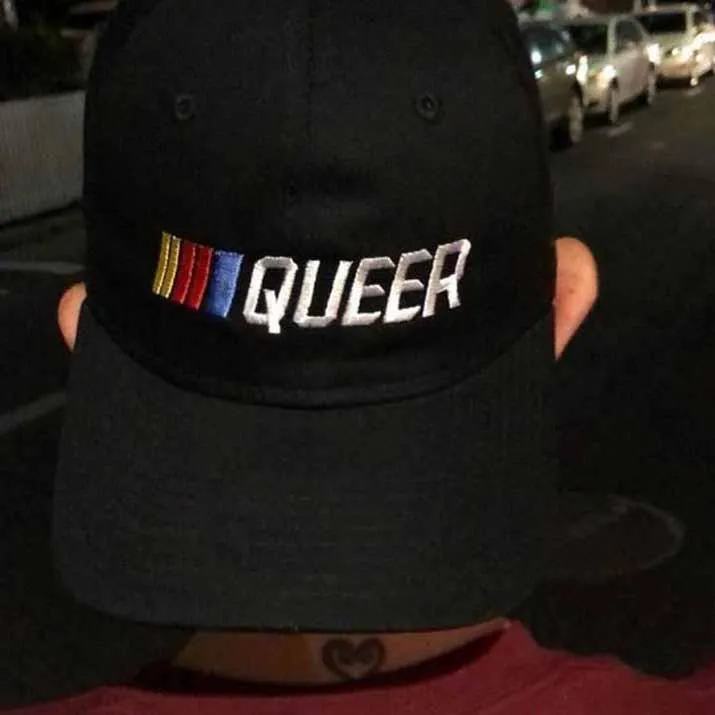 Stripe Queer Twill Daddy Hat supporting The Trevor Project