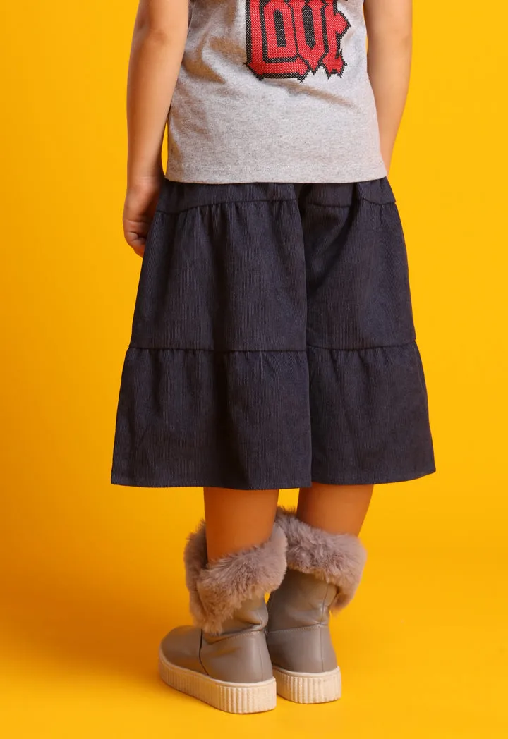 Tiered Corduroy Culottes