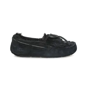 UGG Dakota Double Bow Black Slippers - Women's