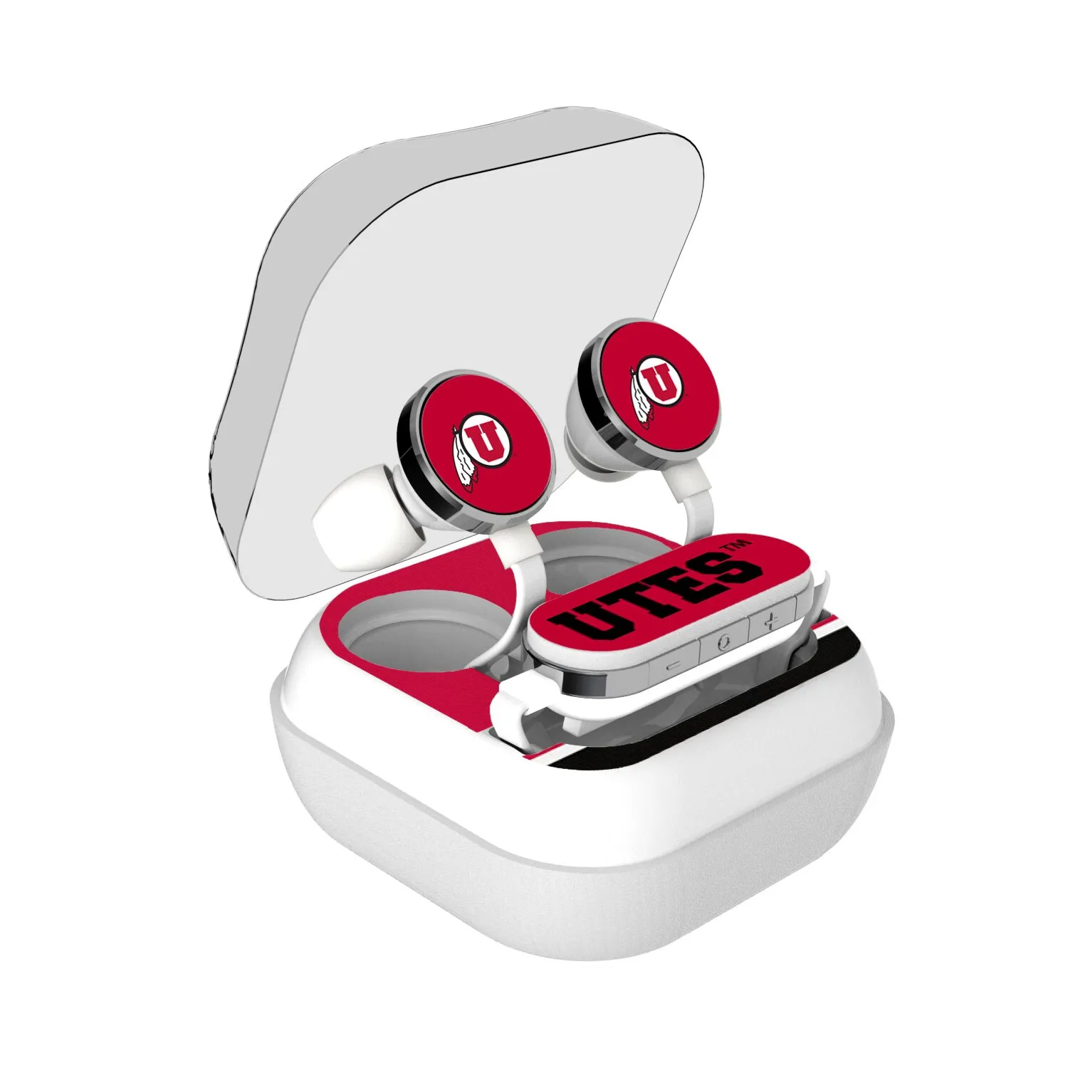 Utah Utes Stripe Design Wireless Earbuds