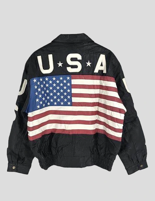 Vintage USA Flag On Back Jacket | William Jacket