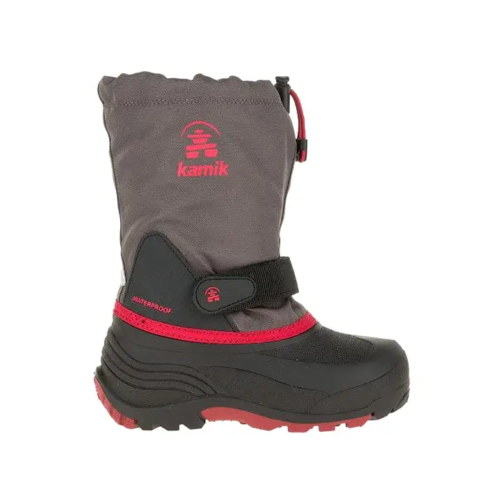 Waterbug5 Kid's Snow Boot - Charcoal/Red