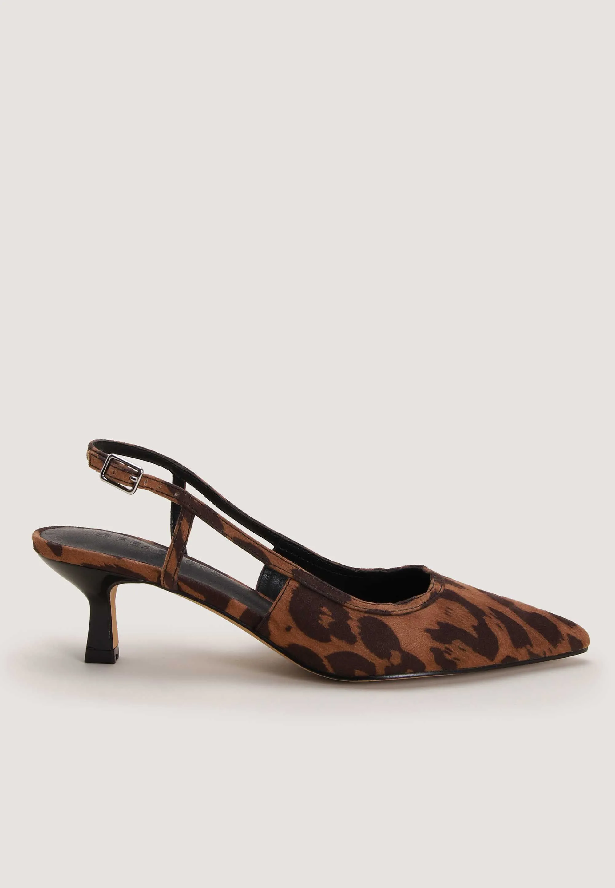 Womens Leopard Print Slingback Stiletto Heel Pumps