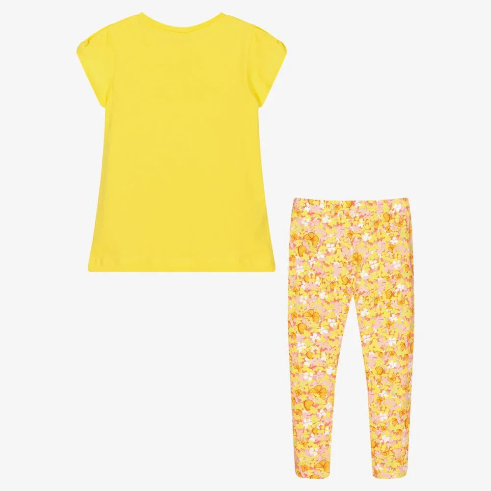 Yellow & Pink Leggings Set